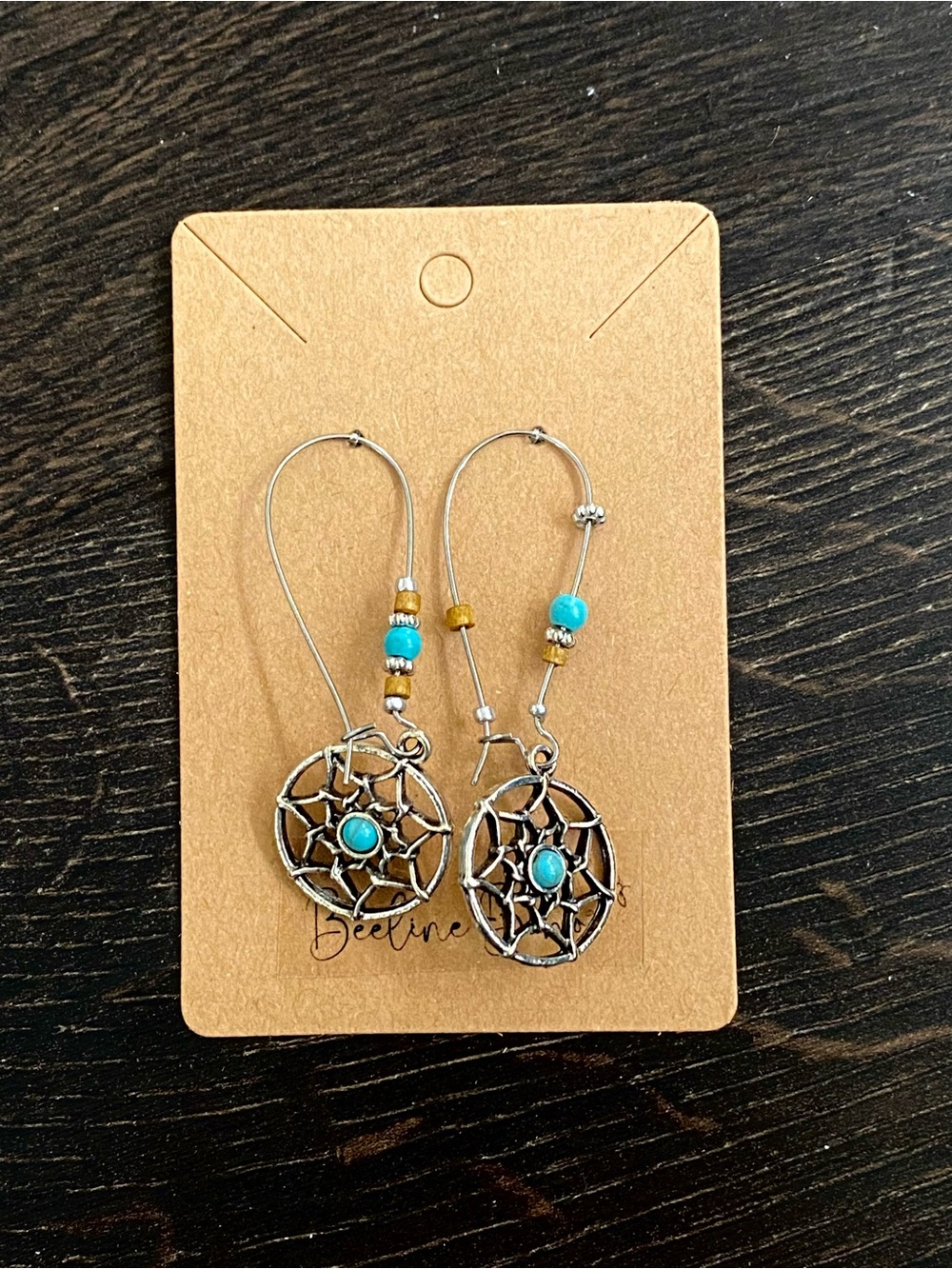 - Dreamcatcher Dangle Pierced Beaded Boho earrings jewelry